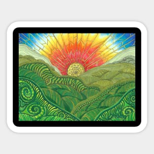 Swirling Rolling Hilltops Sticker